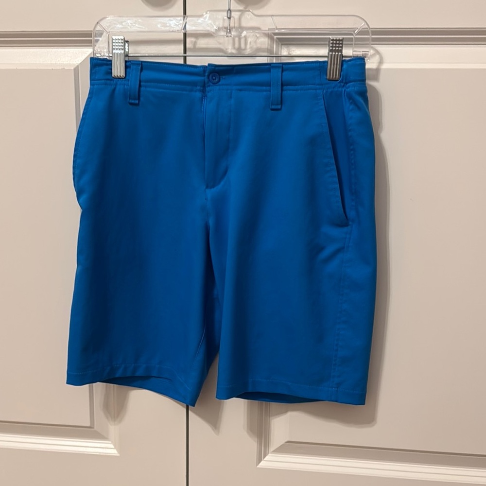 Under Armour Blue Flat Front Athletic Shorts